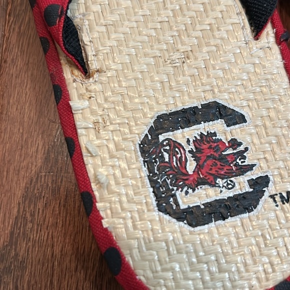 NWOT University of South Carolina Gamecocks flip flops, NWOT, size M 7-8 - Picture 5 of 6
